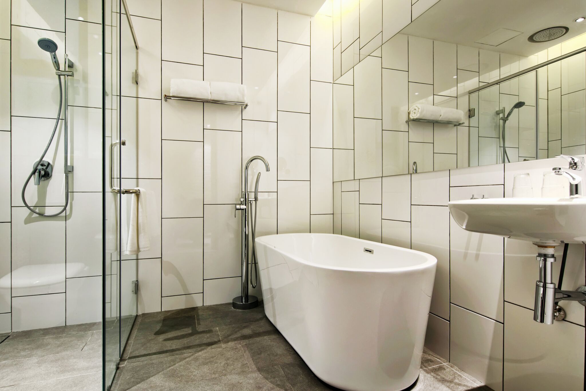 free toiletries, hair dryer, slippers, bidet