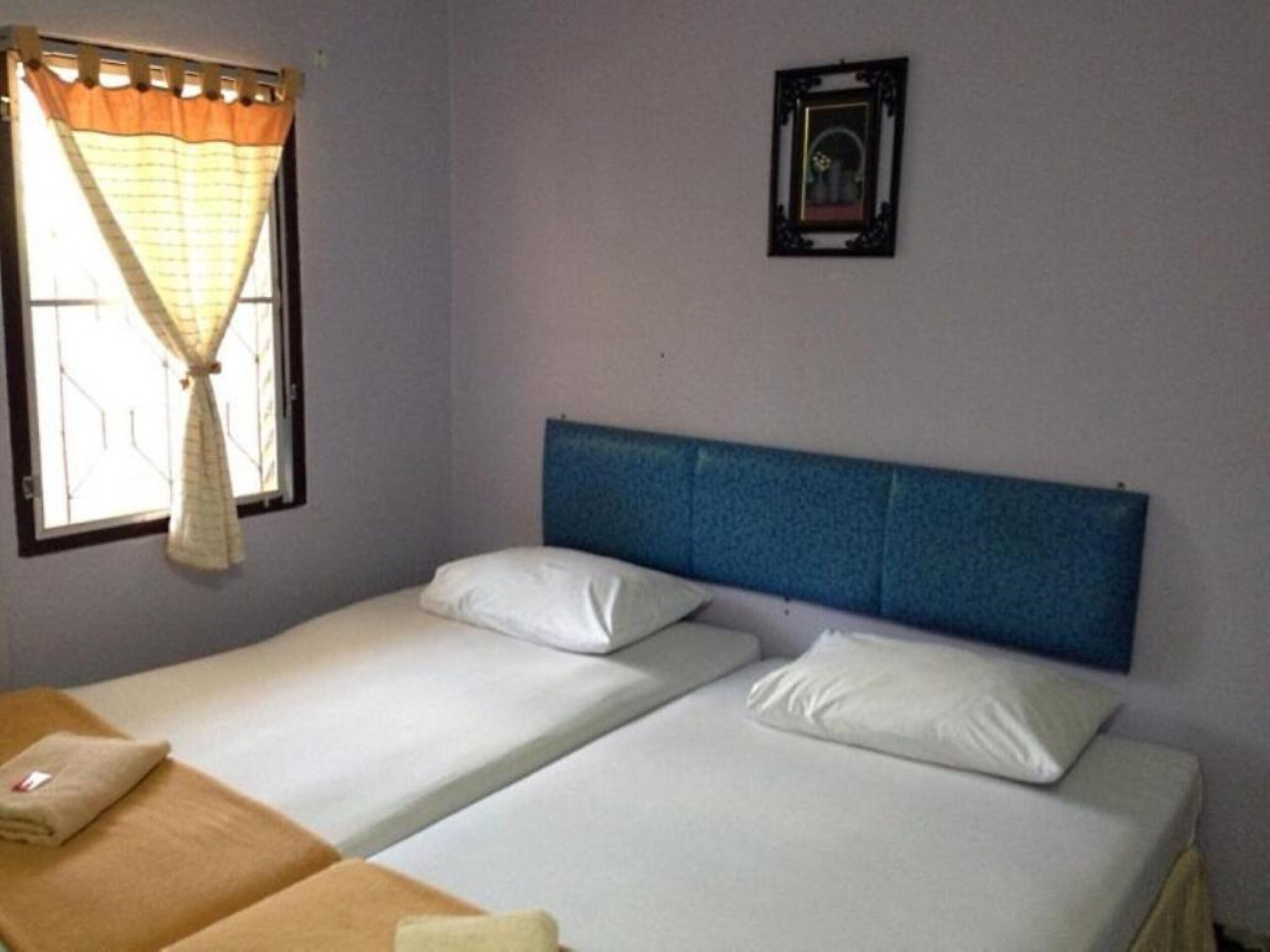 Desk, free WiFi, bed sheets