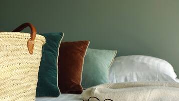 Premium bedding, Select Comfort beds, individually decorated, desk