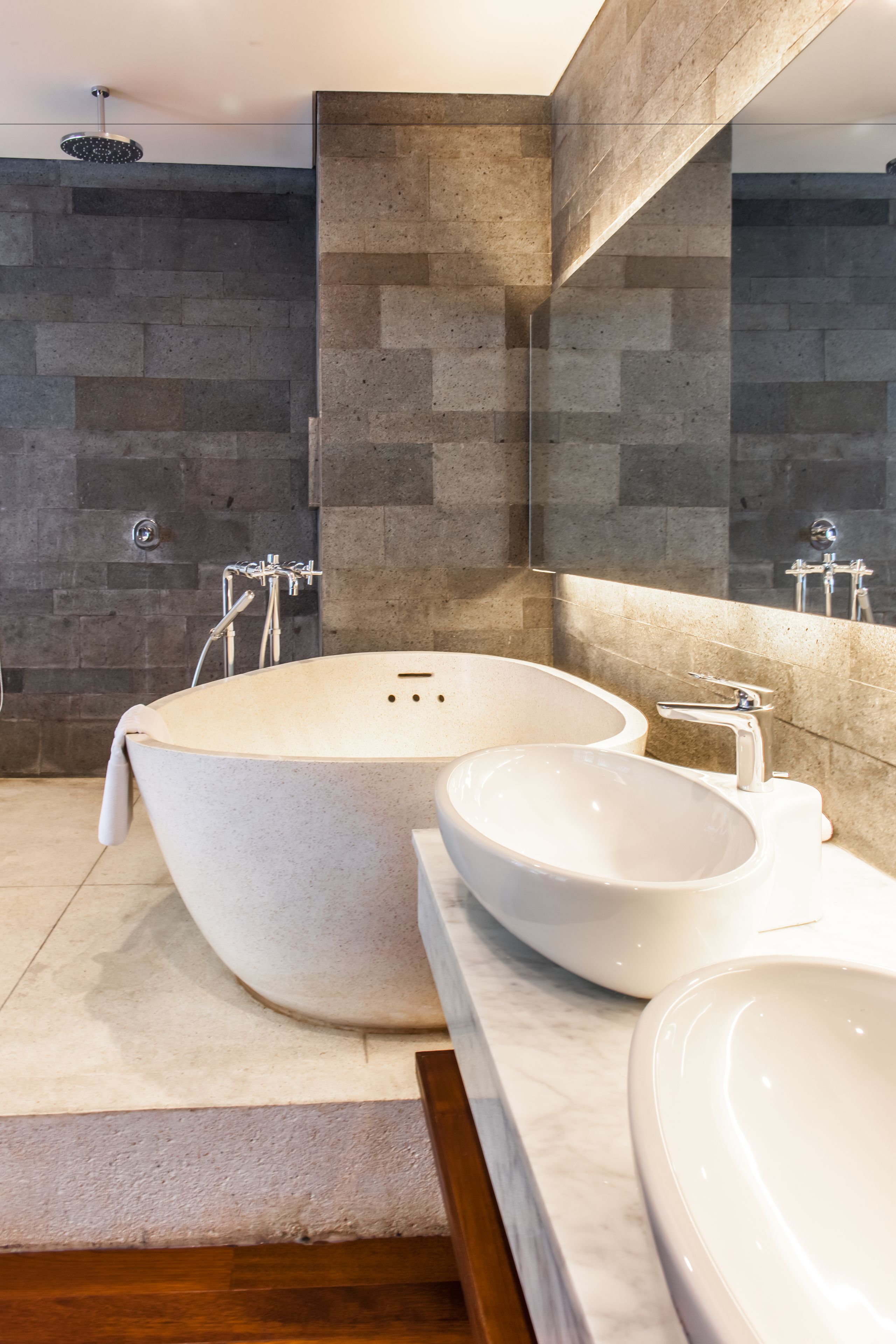 suite, private pool | bathroom | separate bathtub and shower, free toiletries, hair dryer, slippers