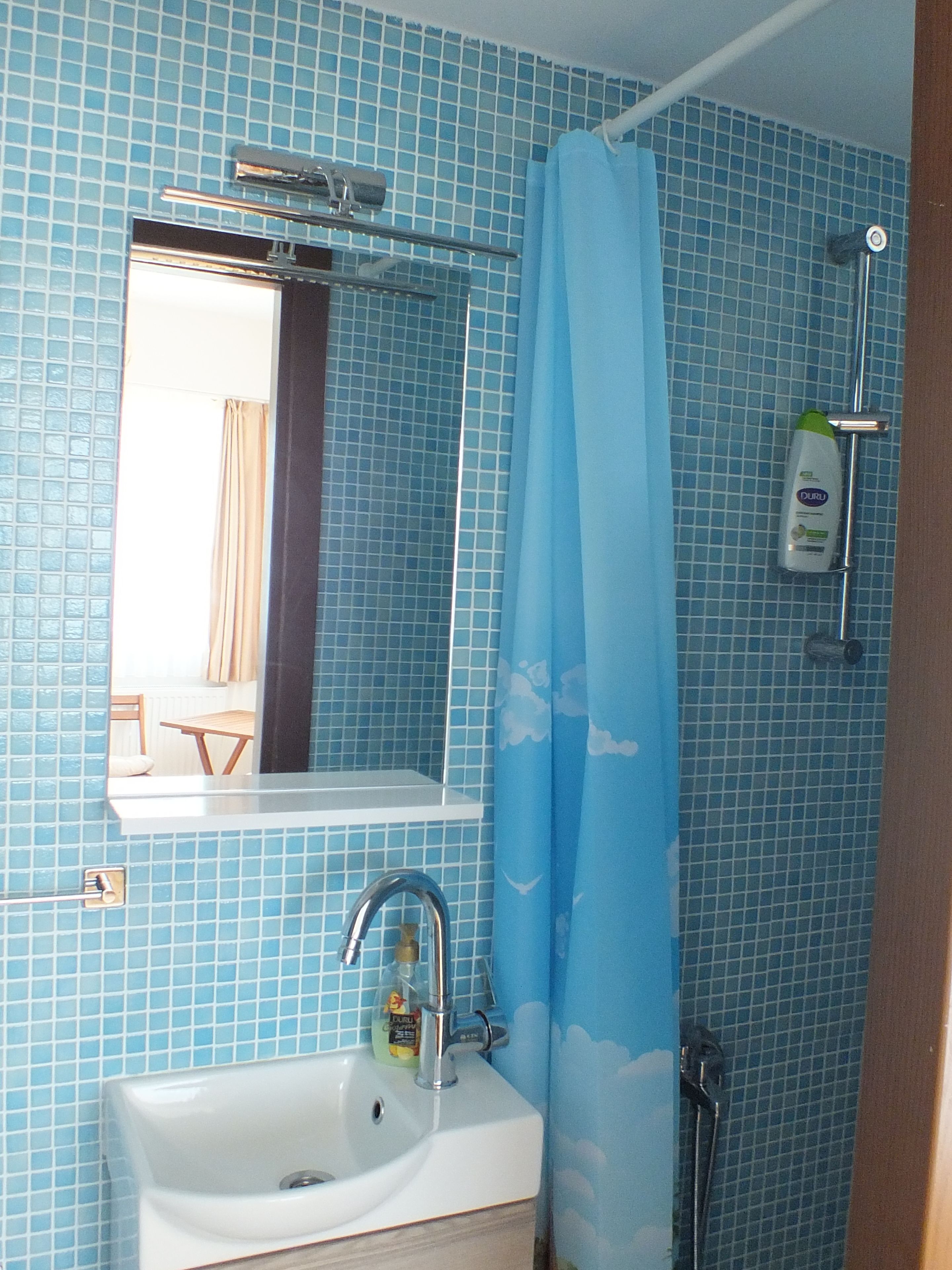 standard double or twin room | bathroom | shower, free toiletries, hair dryer, slippers