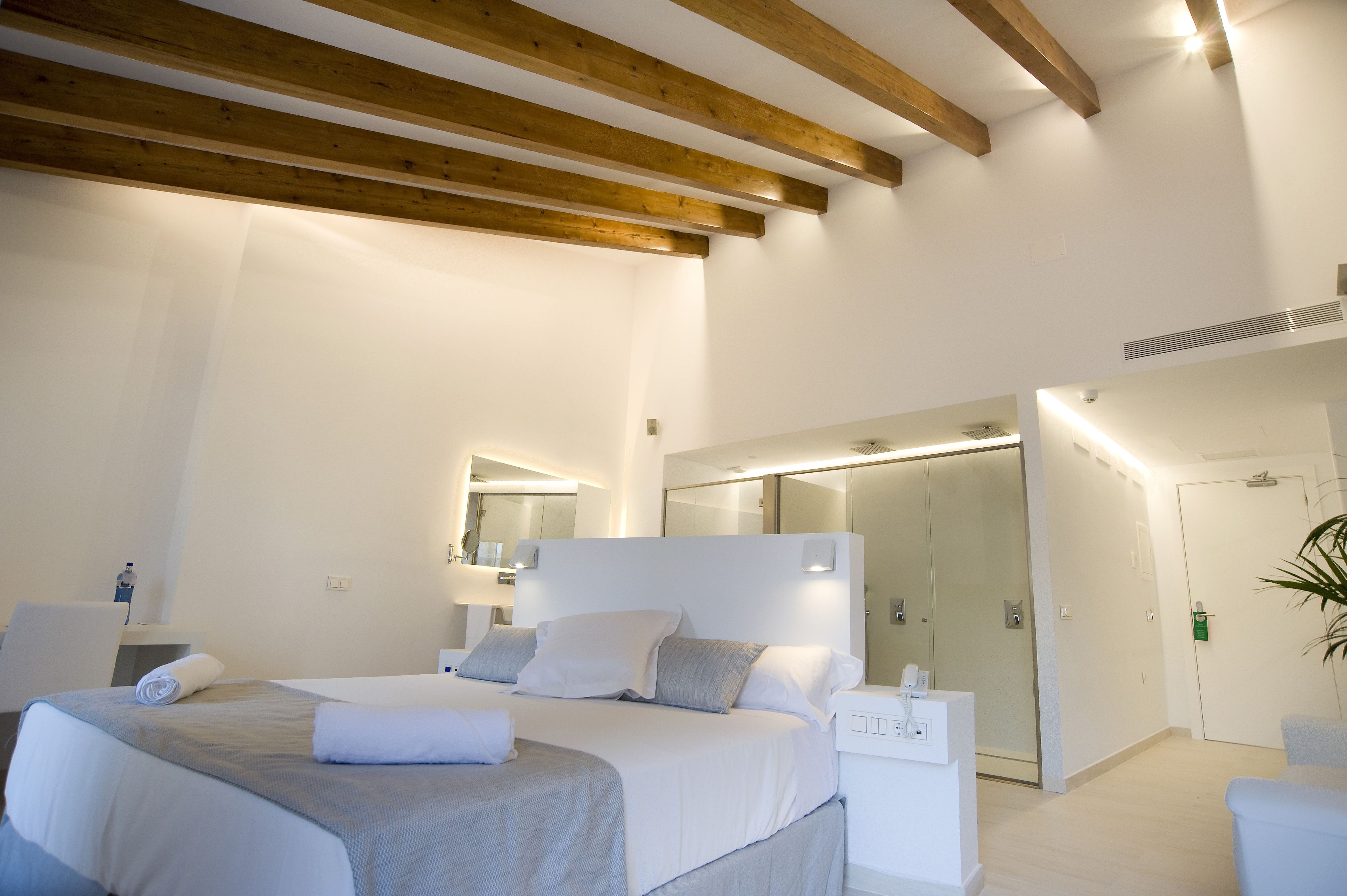 Suite junior, 1 cama Queen size, hidromasaje, vista a la ciudad | Baño | Regadera, regadera tipo lluvia, amenidades de baño de diseñador 