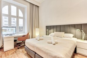 Design-Apartment, 1 Schlafzimmer (14 Zacisze Street) | Allergikerbettwaren, individuell dekoriert, individuell eingerichtet