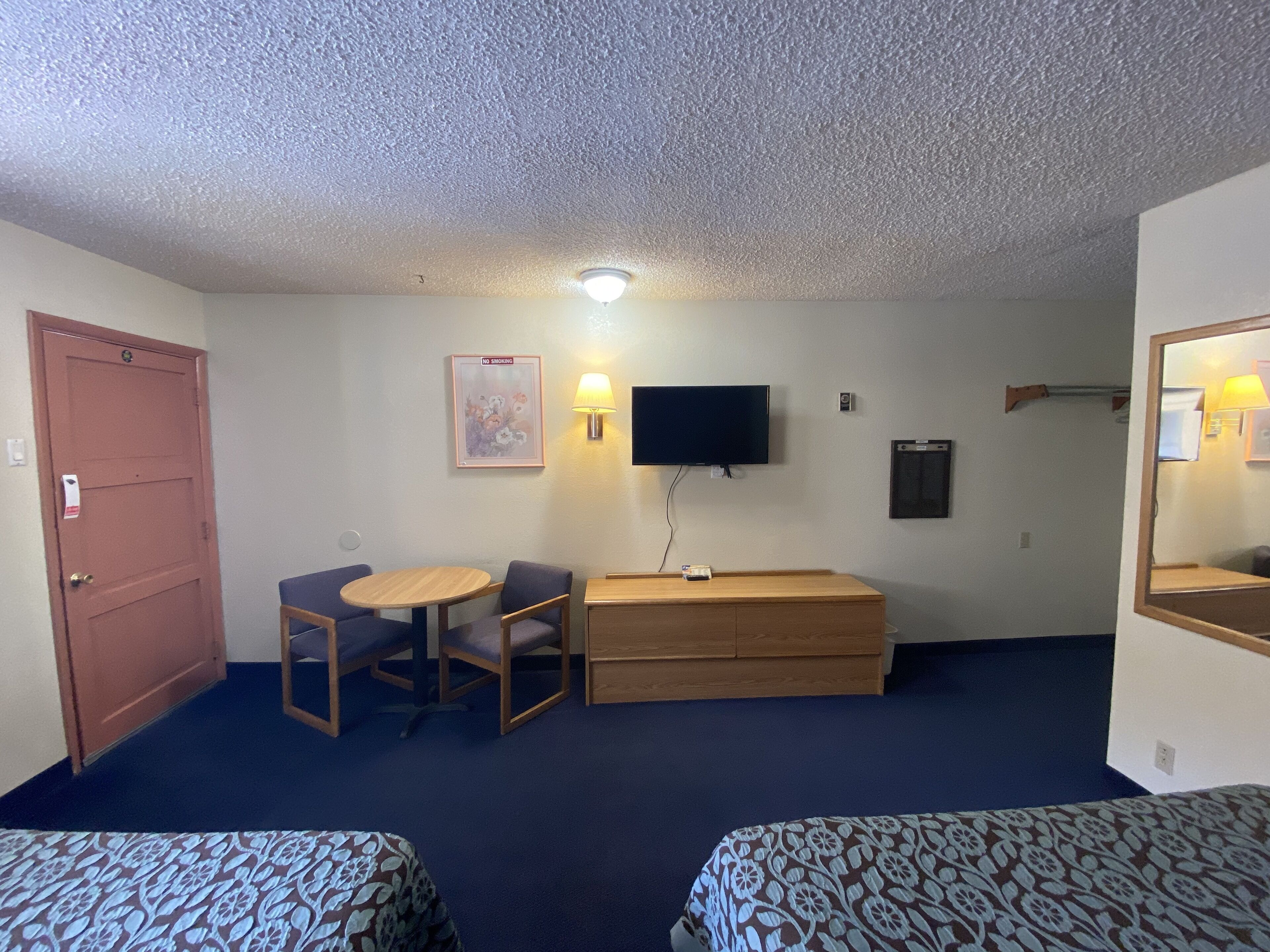 Individually decorated, individually furnished, desk, blackout drapes