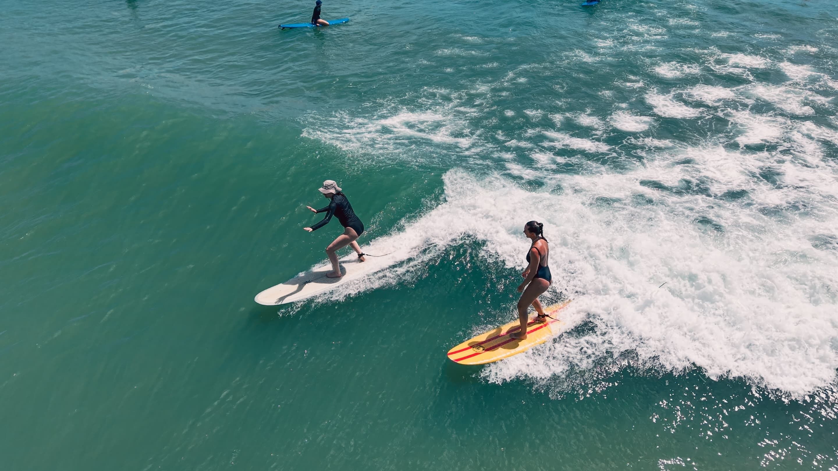 A person surfing on a wave.