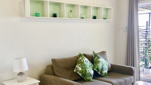 Family Cottage, 1 Bedroom, Sea View | Living area | Flat-screen TV