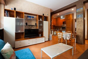 TV, DVD player, stereo