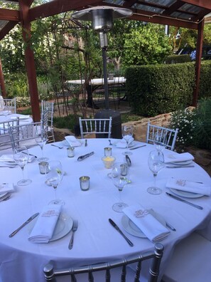 Outdoor wedding area