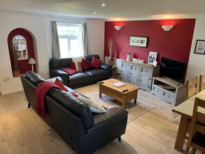 Smart TV, DVD player, table football, ping pong