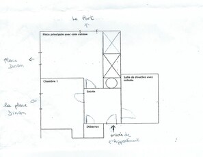Floor plan - Croisic T2 - Sea and close to all amenities (Le Croisic)