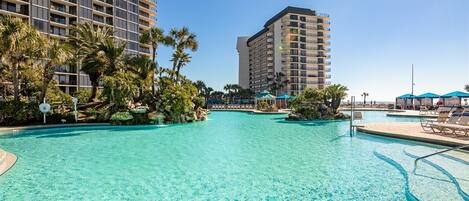Outdoor pool, a heated pool