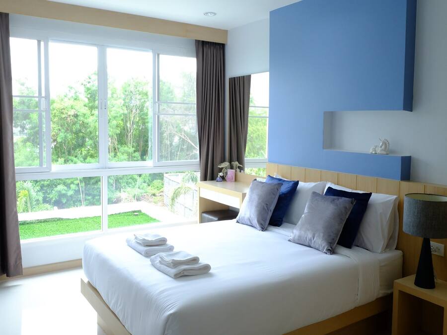 Dobbeltrom – deluxe | Skrivebord, blendingsgardiner og ekstrasenger (mot et tillegg)