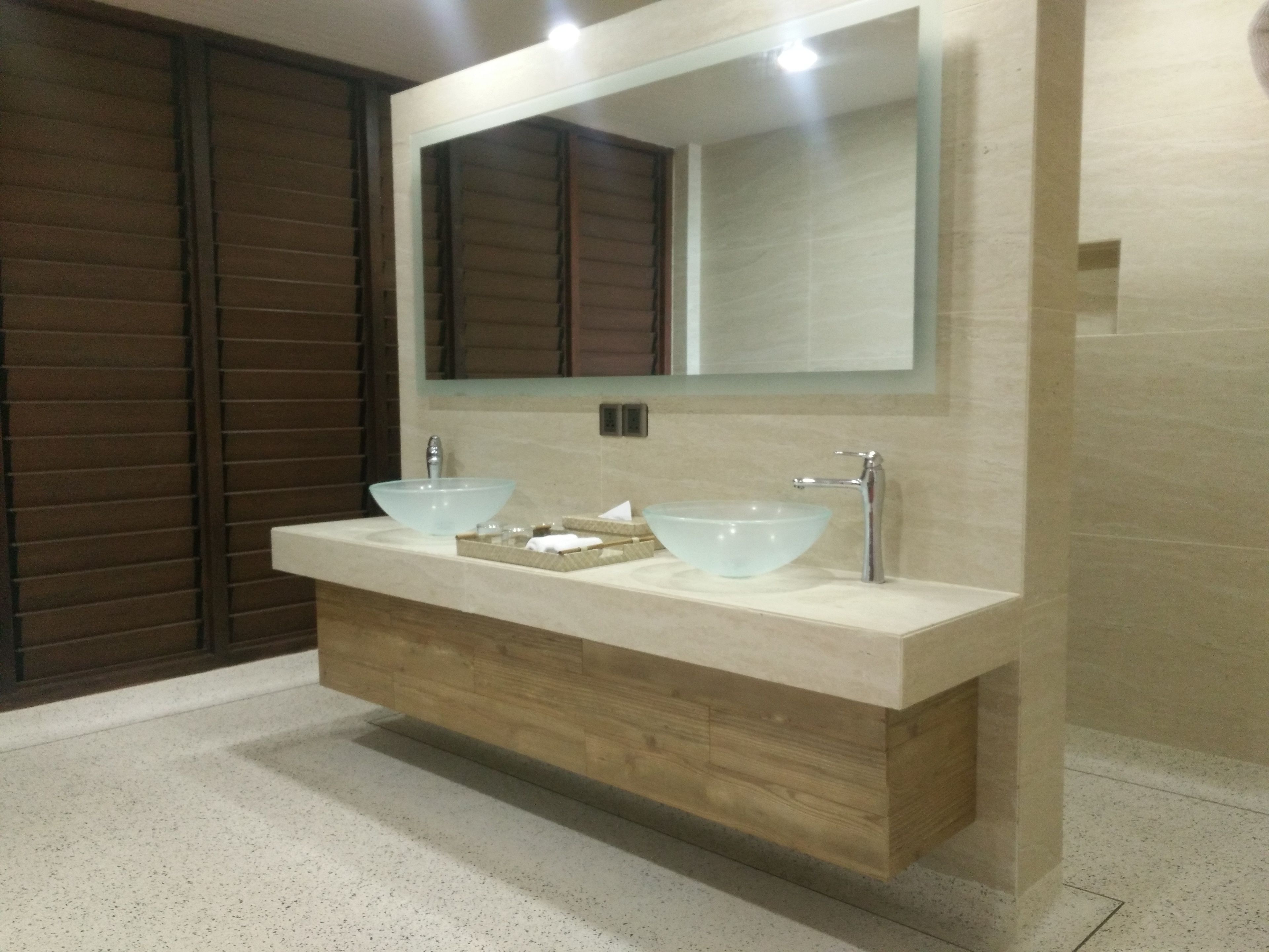 two bedrooms beach front villa | bathroom | free toiletries, hair dryer, dressing gowns, bidet