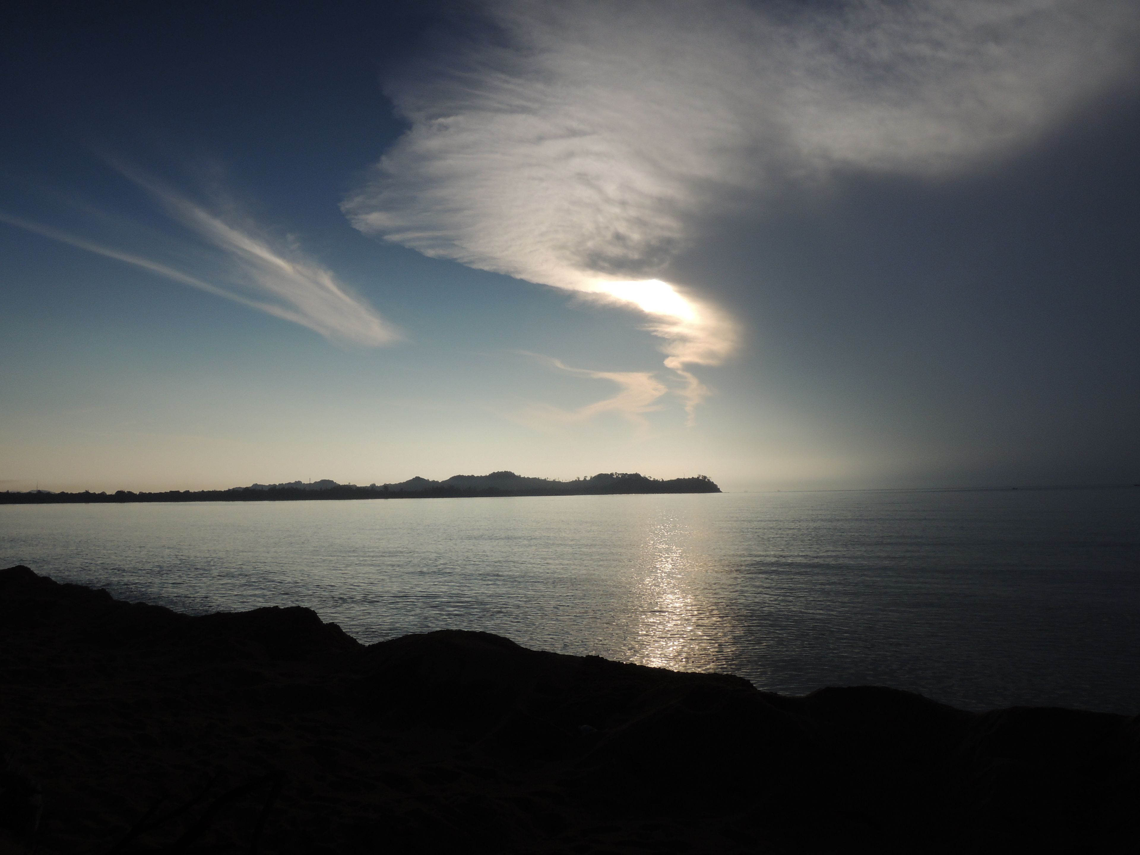 on the beach, sun-loungers, beach umbrellas, beach towels