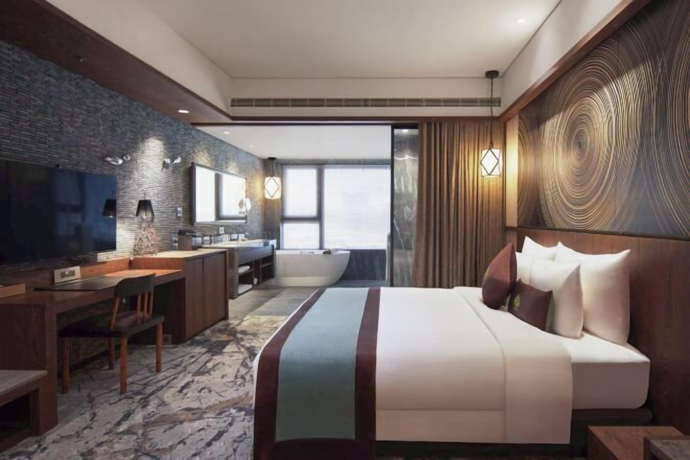 Free minibar, in-room safe, desk, blackout curtains