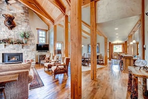 House, 5 Bedrooms | Living area | TV, fireplace, DVD player - Hatari Lodge 5 Bedroom Home by RedAwning (Breckenridge)