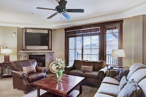 Condo, 3 Bedrooms | Living area | TV, fireplace, DVD player