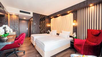 Minibar, in-room safe, desk, blackout drapes