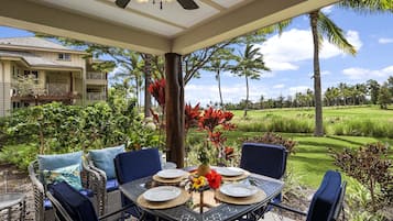 Apartment, 2 Schlafzimmer | Speisen im Freien