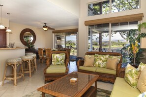 Condo, 3 Bedrooms | Living area | Smart TV - The Mauna Lani Golf S K5 3 Bedroom Condo by RedAwning (Kamuela)