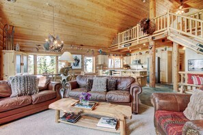 House, 3 Bedrooms | Living area | TV, DVD player, stereo - Elk Trail House by RedAwning (Breckenridge)