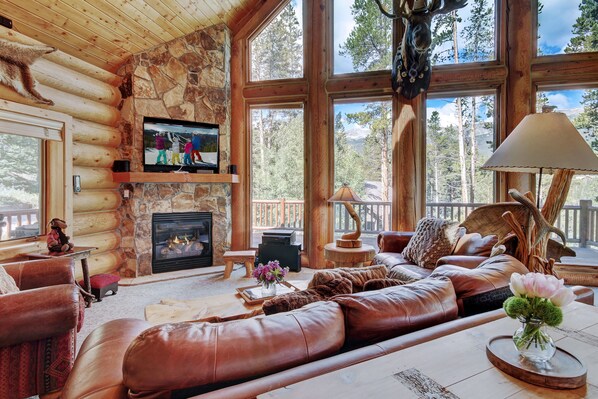 House, 3 Bedrooms | Living area | TV, DVD player, stereo - Elk Trail House by RedAwning (Breckenridge)