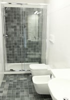 Ducha, artículos de tocador gratuitos, secador de pelo, bidet