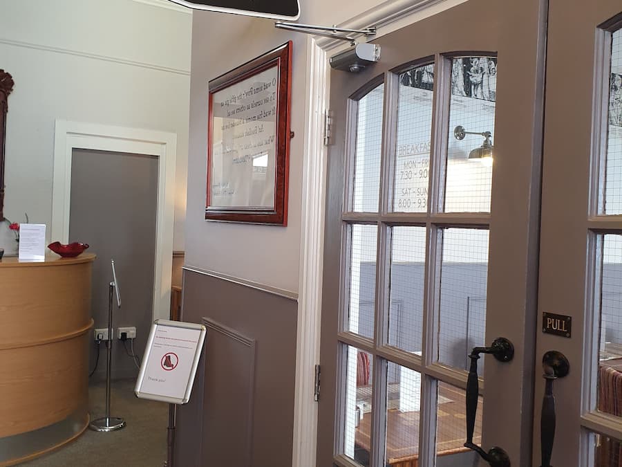 Daily English breakfast (GBP 12.50 per person)