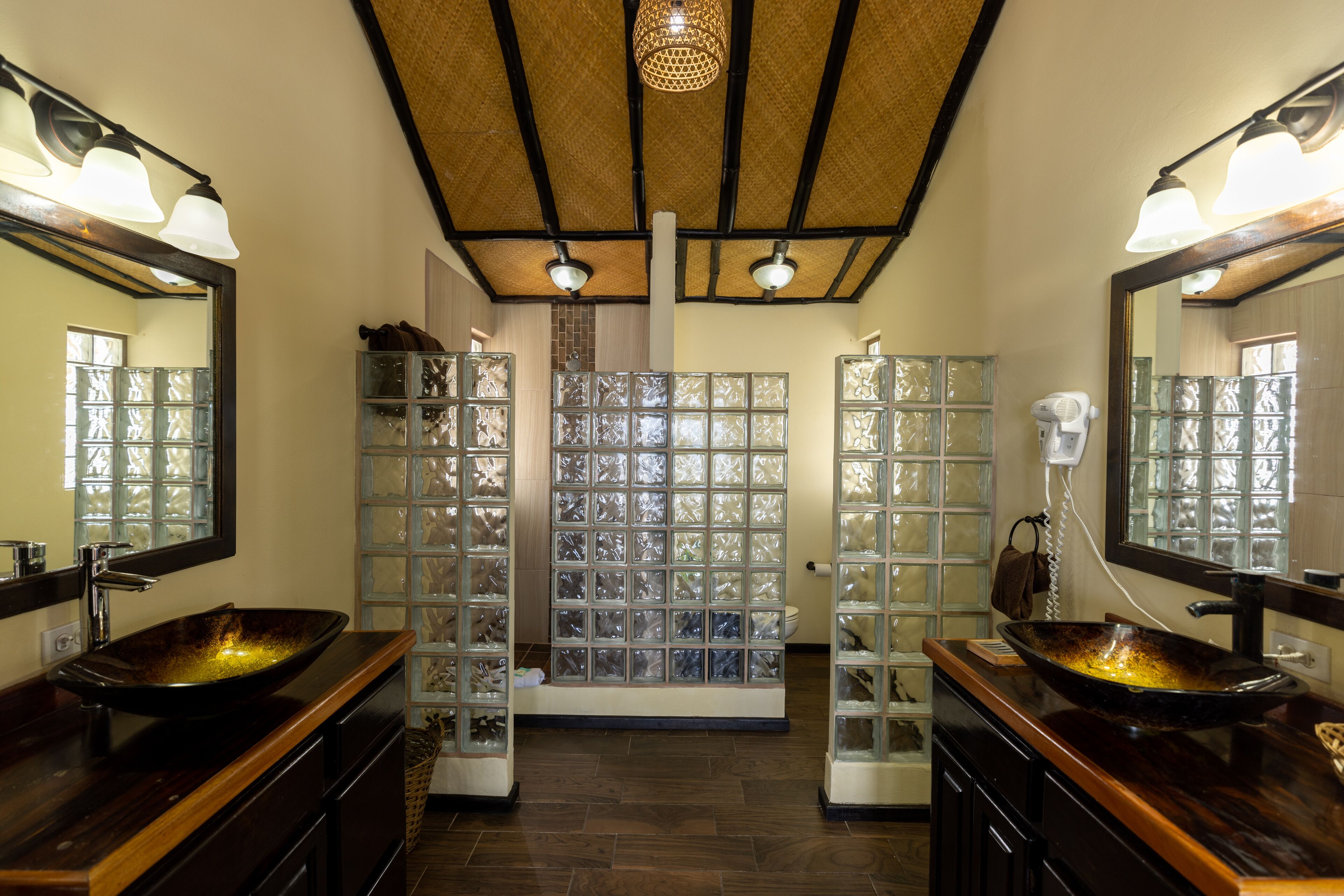 honeymoon bungalow, 1 king bed, private pool, ocean view | bathroom | shower, rainfall showerhead, free toiletries, hair dryer