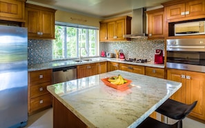 Full-size fridge, microwave, oven, stovetop - Flamboyant Villa (Gros Islet)