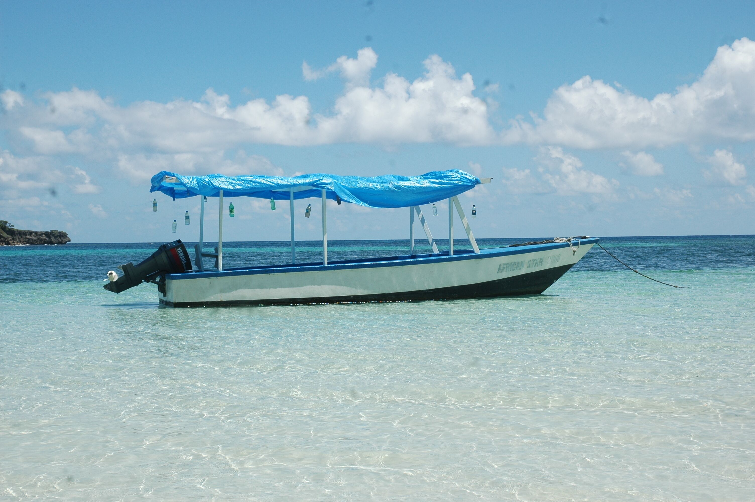 Utsikt mot strand/hav