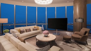 Presidential Suite, 1 King Bed & 2 Twin Beds | Living area | 48-inch LCD TV with satellite channels, TV - Grand Hyatt Changsha (Changsha)