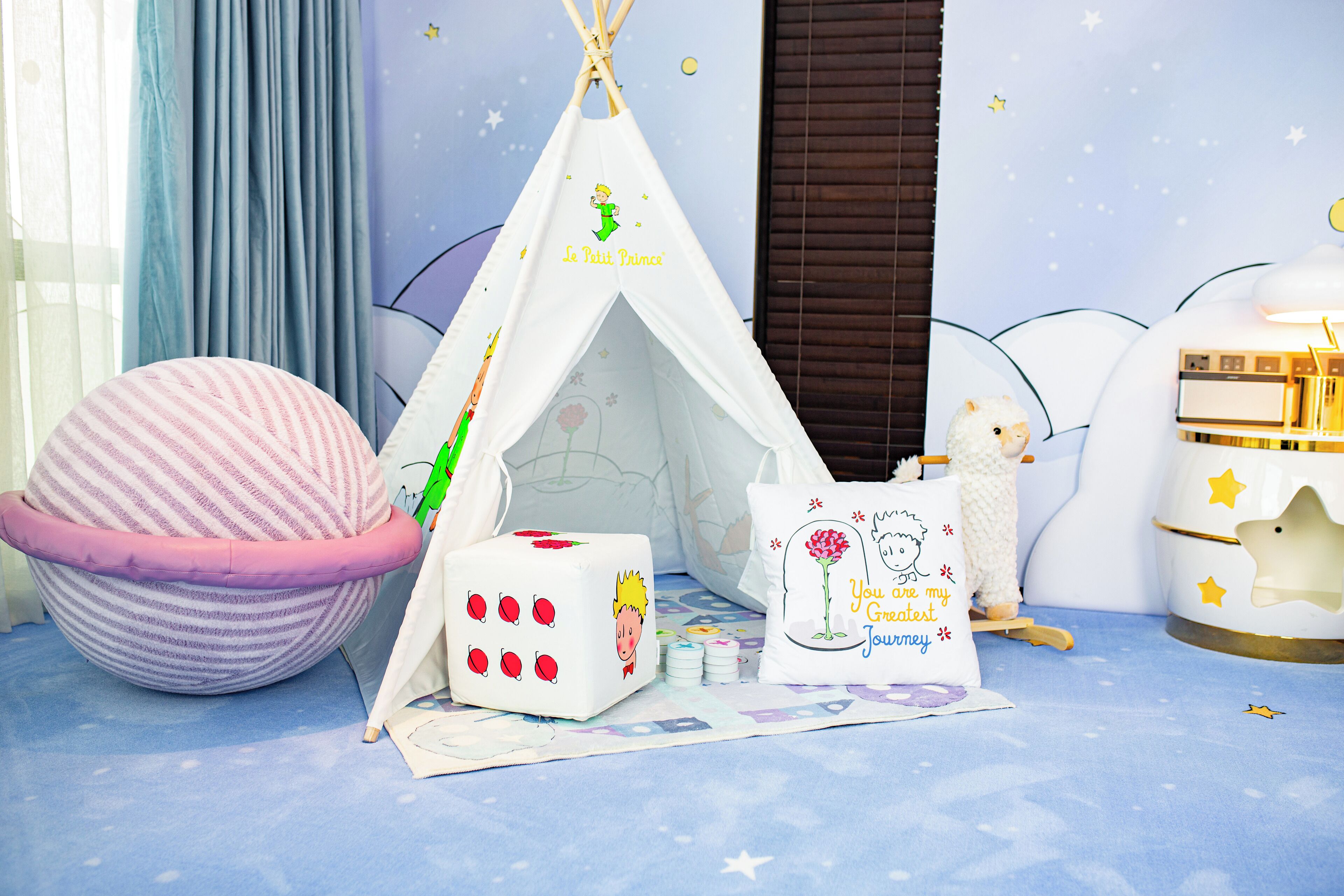 family suite (with lepetie theme) | living area | 48-inch lcd tv with satellite channels, tv