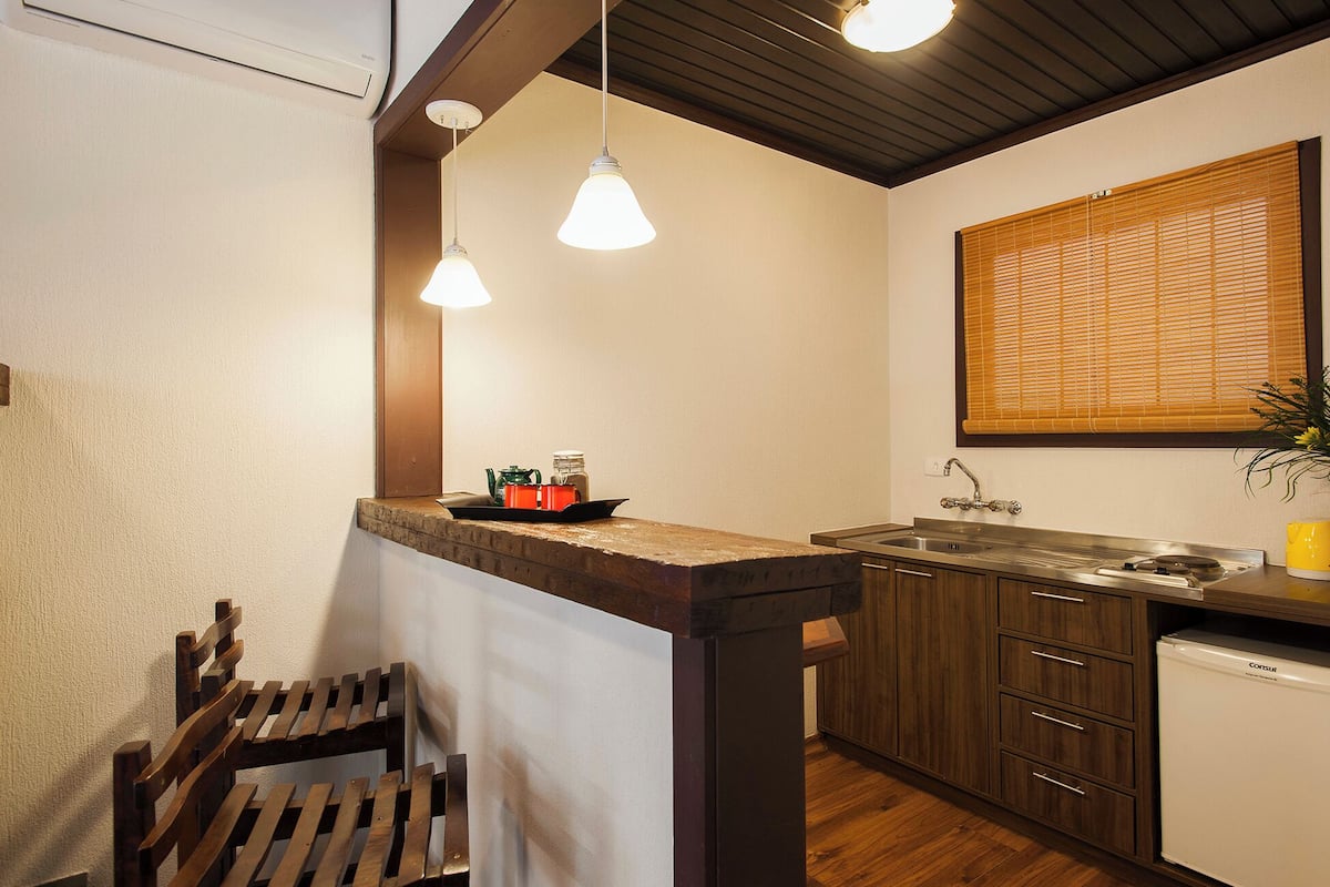 family chalet | private kitchenette | microwave