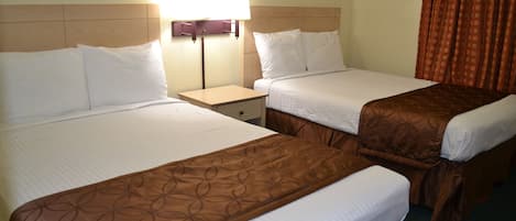 Double Room, 2 Double Beds | Desk, blackout drapes, iron/ironing board, free WiFi