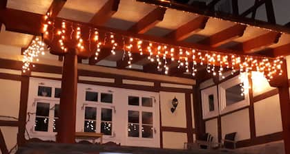125m² vacation apartment below the castle, with a view over the Harz foreland