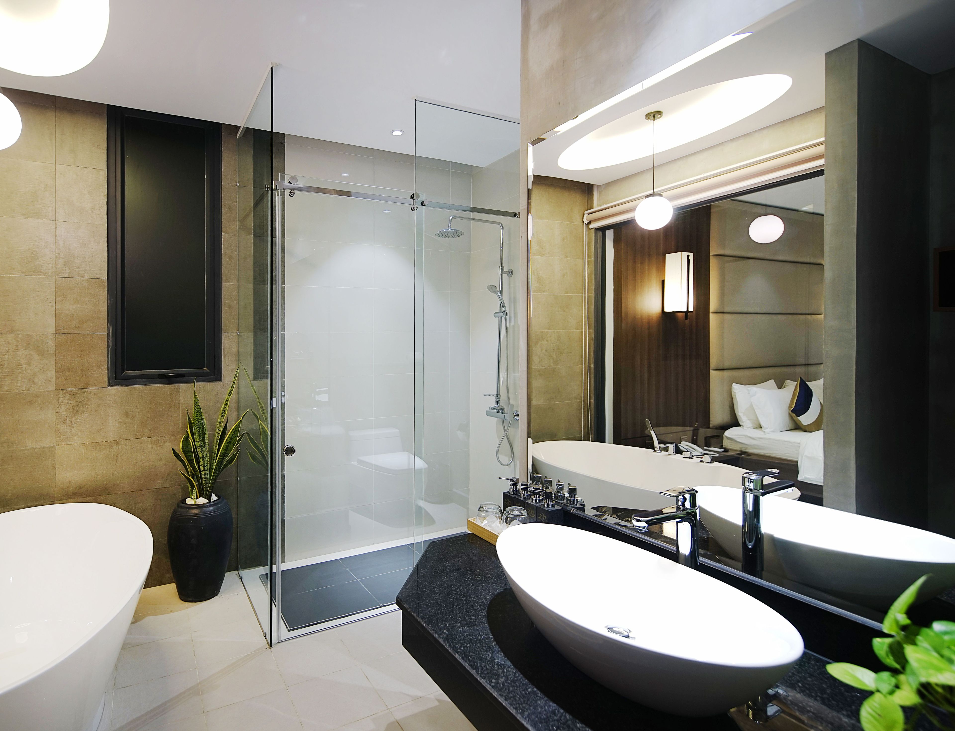 free toiletries, hair dryer, bathrobes, slippers