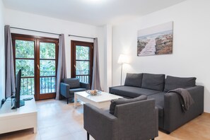 Deluxe-Apartment, 2 Schlafzimmer | Wohnbereich
