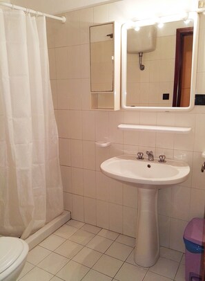Triple Room | Bathroom | Shower, free toiletries, hair dryer, towels