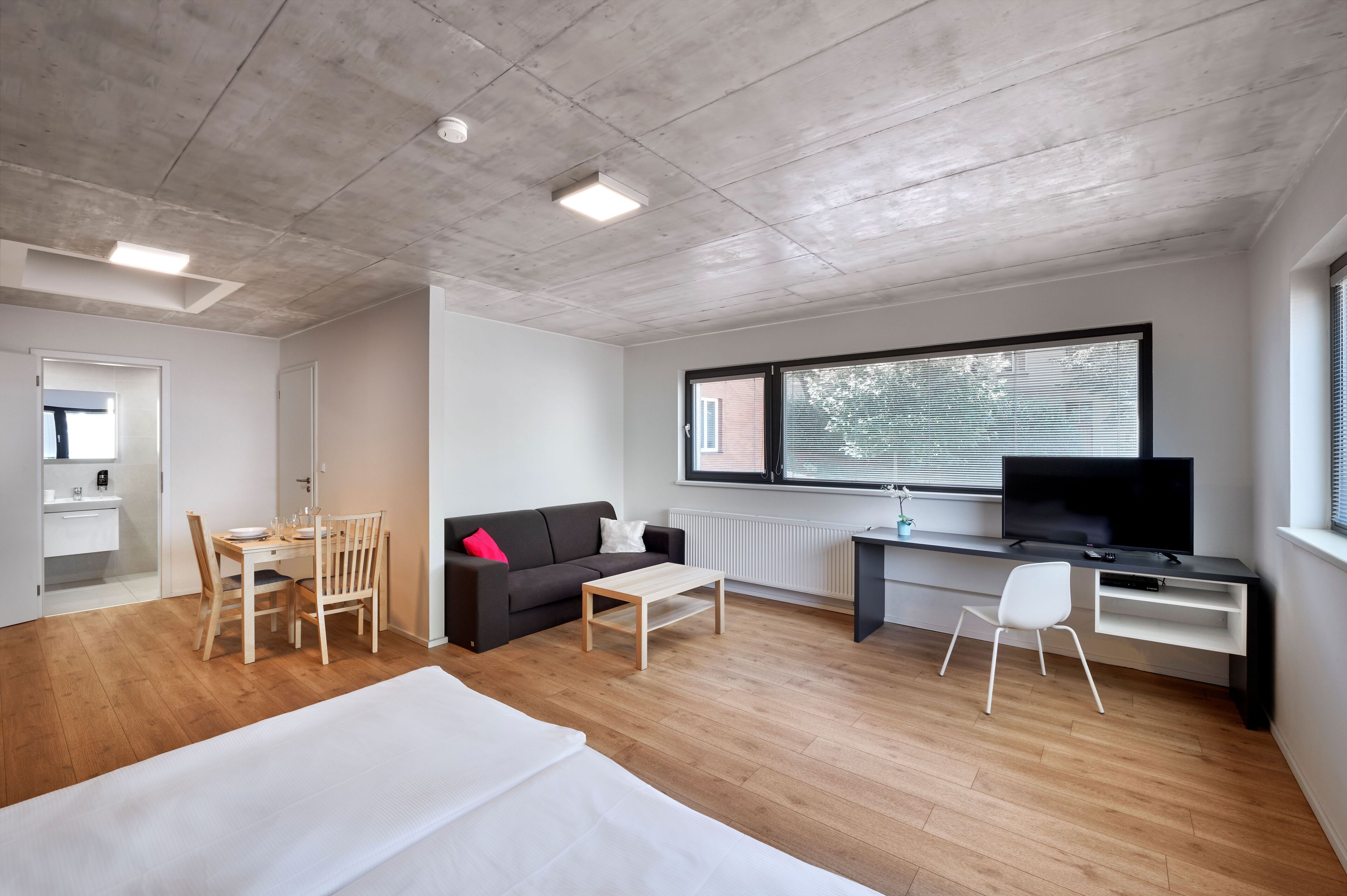 executive studio, 1 king bed, kitchen, city view | view from room