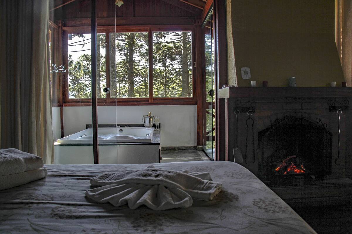 Chalet, bain à remous