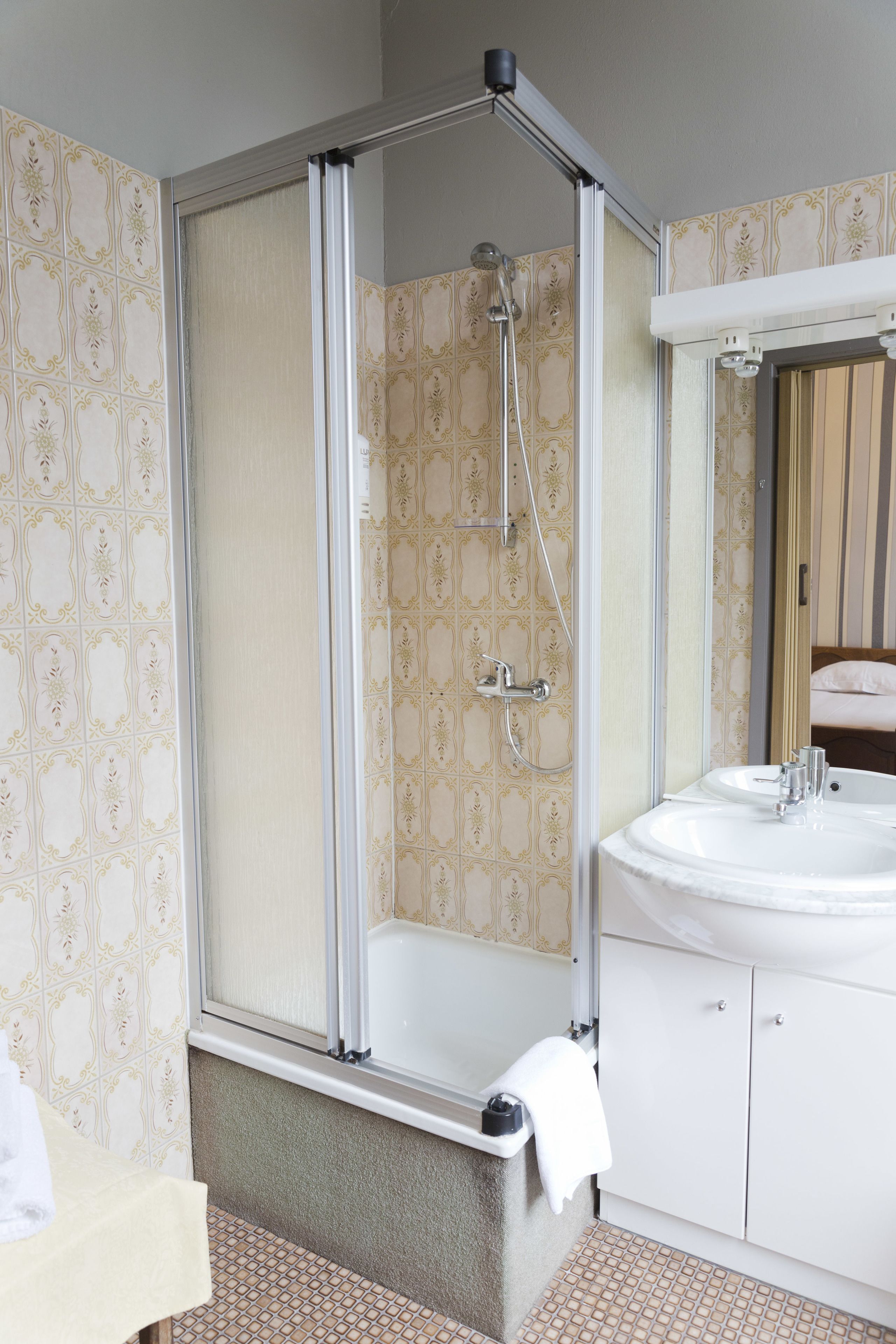 free toiletries, hair dryer, towels