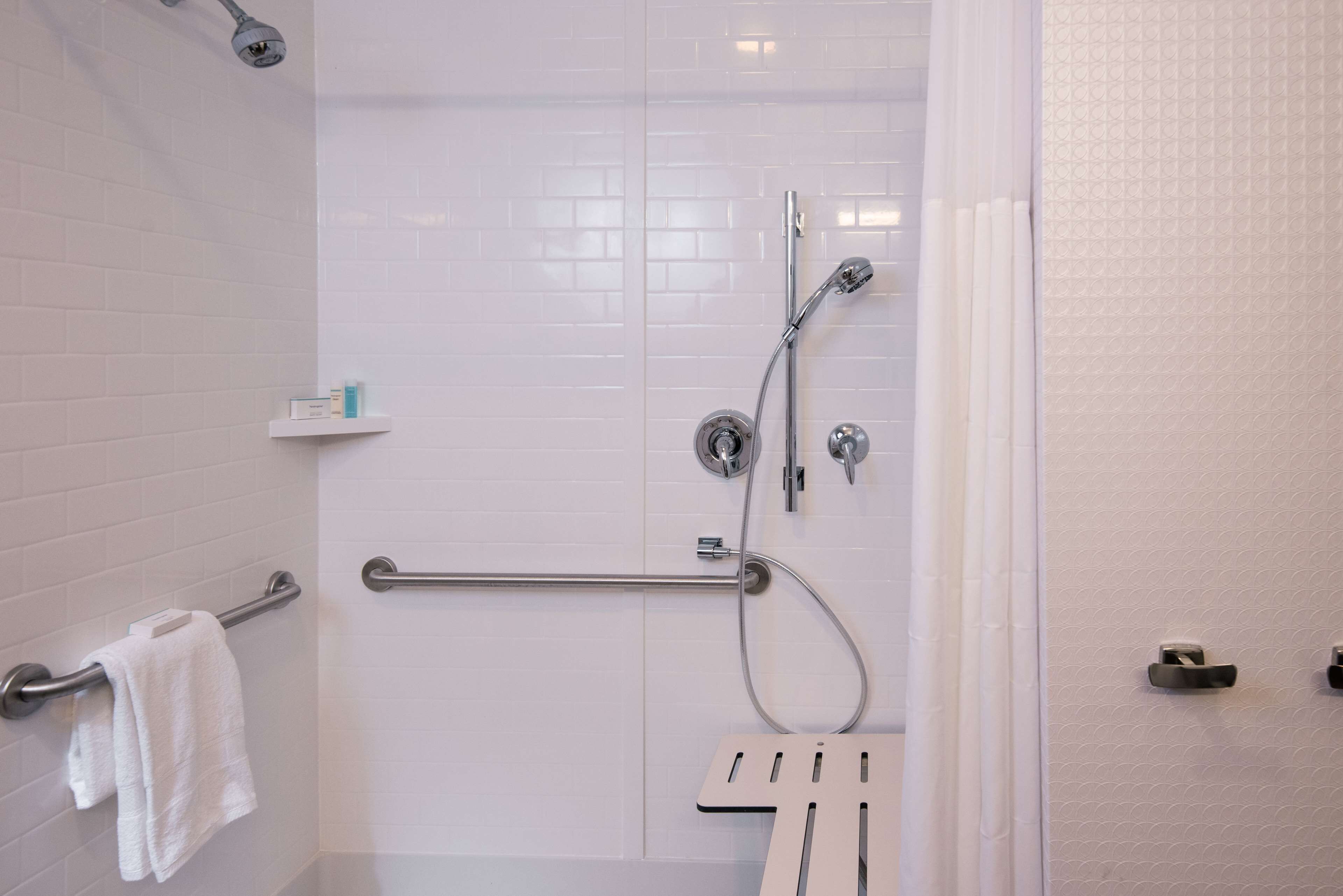 free toiletries, hair dryer, towels