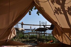 Tent, uitzicht op zee (by going down 350 steps) | Luxe beddengoed, beddengoed