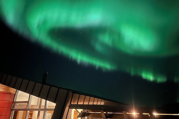 Beautiful Northern Lights show above the house.