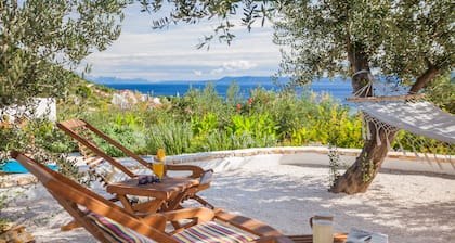 Private, heated pool - family home with stunning view