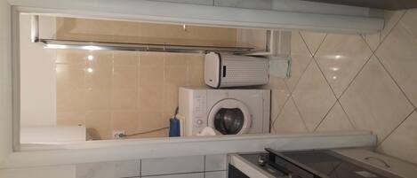 Refrigerador, horno, placa de cocina, tostadora