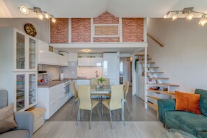 Interior - Beautifull attic over the sea and river coust, panoramic sea view (Omiš)