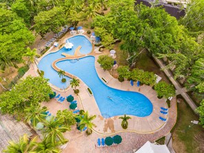 A heated pool