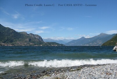Spacious apart 6 people,10min from Bellagio,garden with lakeview,beach FREE WI